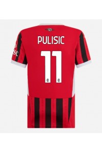 AC Milan Christian Pulisic #11 Voetbaltruitje Thuis tenue Dames 2024-25 Korte Mouw